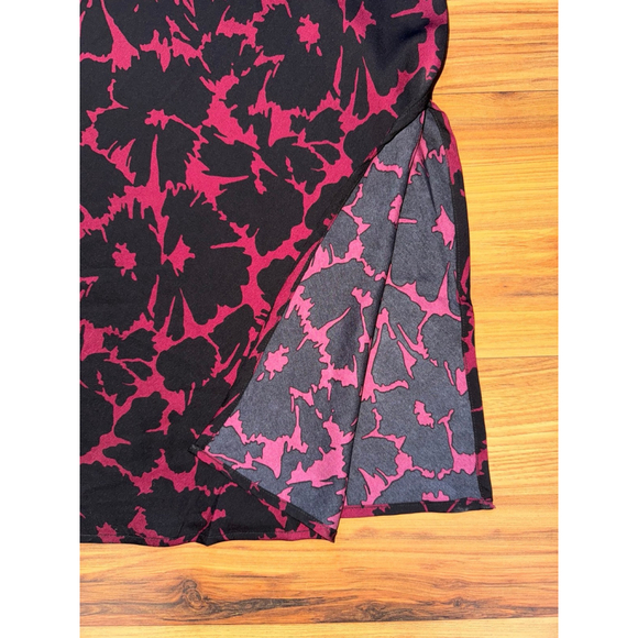 GAP Black Red Floral Maxi Slip Dress Y2K Goth Grunge Size S - Picture 4 of 8